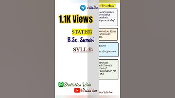 Semester-2| Statistics Syllabus| B.Sc. |Descriptive Statistics (Bivariate)|Probability Distributions