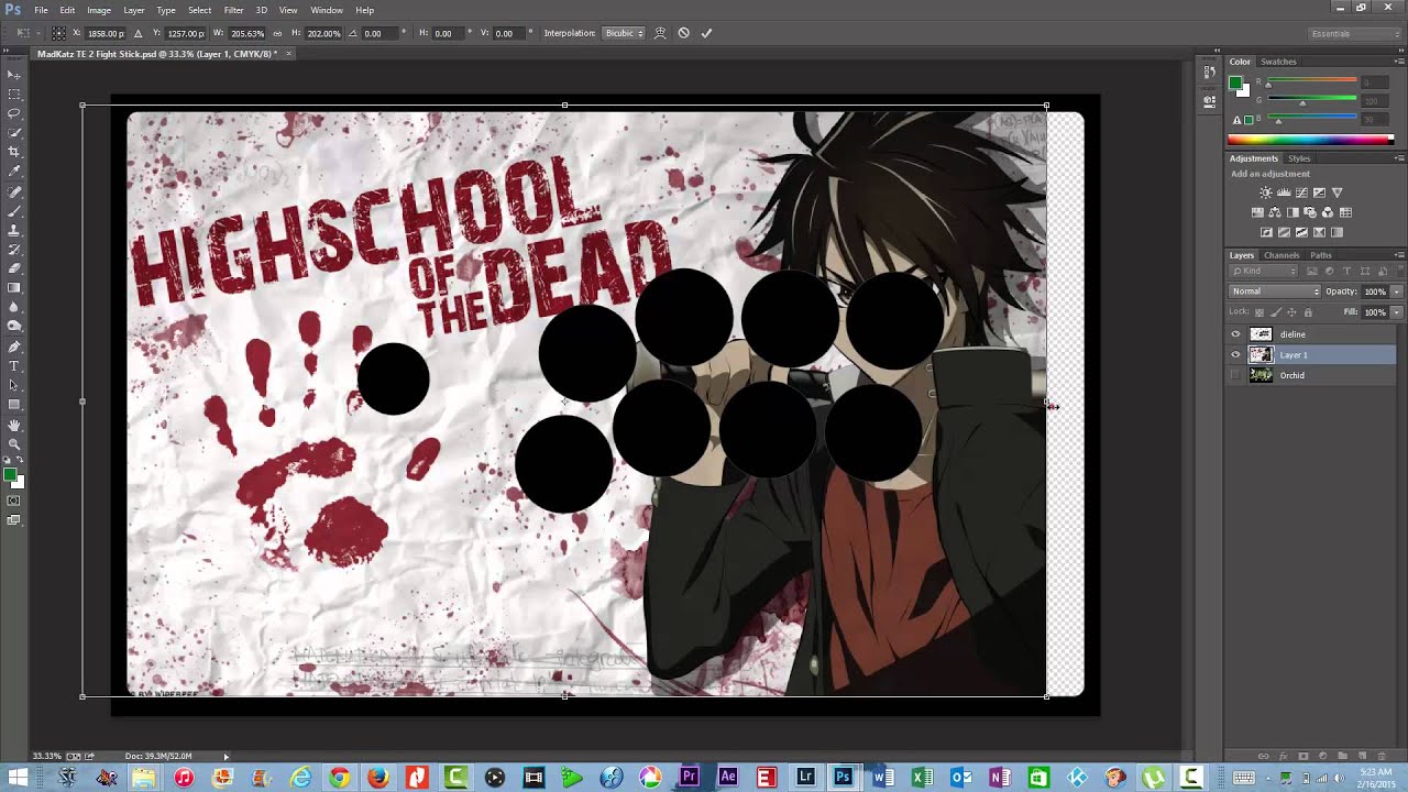 madcatz te 2 fight stick how to add artwork and print adobe