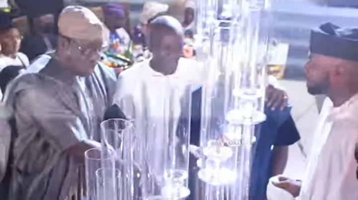 SEE HOW FEMI ADEBAYO AND ODUNLADE ADEKOLA HONOUR ACTOR TAIWO HASSAN OGOGO AT LATEEF ADEDIMEJI'S WEDD