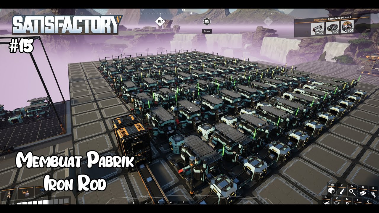 Membuat Blueprint dan Pabrik Iron Rod Satisfactory Indonesia Part