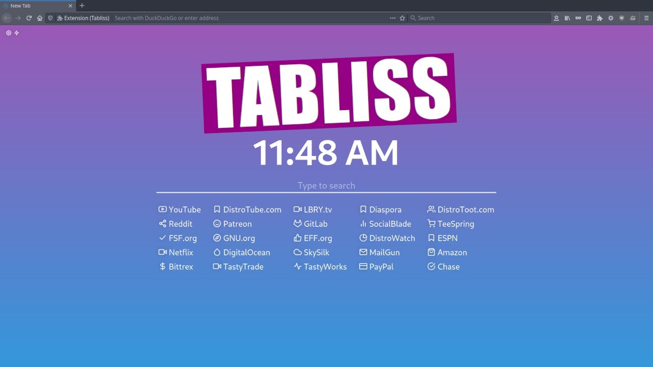 Using the Firefox Tabulator Extension