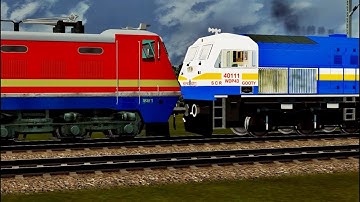 Loco Failed of Pallavan Superfast express || Rescue By WDP4D in Indian Train Simulator