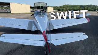 Formation Flight to Fly in Breakfast in 1940's Globe Swift Aircraft - So Close - Plane Delicious