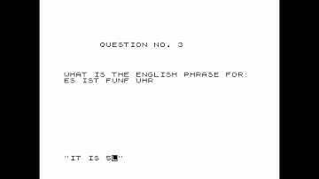 Conversational German (Longplay) for the ZX81