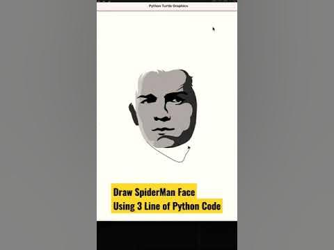 Draw Spider Man Face Using 3 Line of Python Code 😎 #shorts #spiderman # ...