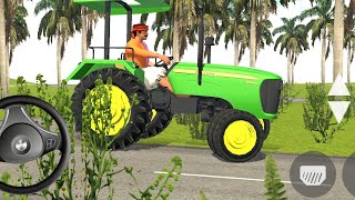 TRANSPORTING TRACTOR DRIVING 3D GAME - Offroading Farm 🌾 - JOHN DEAR TRACTOR  - ANDROID GAMEPLAY