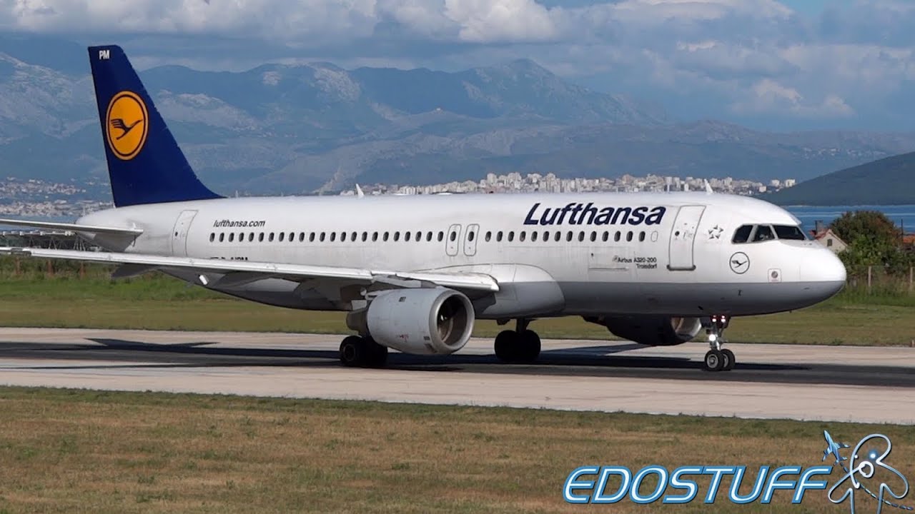 Lufthansa Airbus A320 211 D Aipm Takeoff From Split Airport Spu Ldsp Youtube