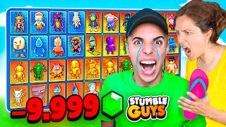 MADRE se ENFADA por GASTAR GEMAS de su HIJO en STUMBLE GUYS… 😰