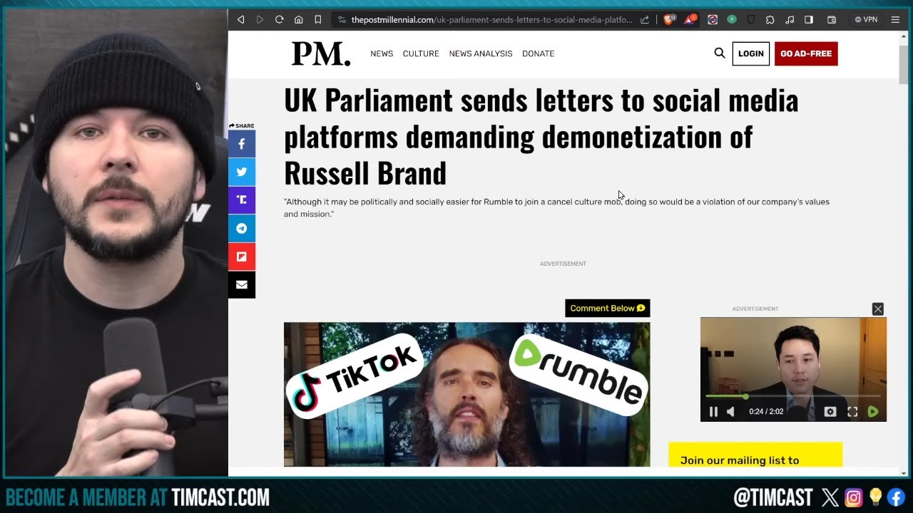 Elon Musk REFUSES To Shut Russell Brand Down As UK GOV CAUGHT Proving Conspiracy Against Brand TRUE