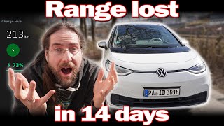 VW Id.3 - How much range is lost when parking for 14 days (Vampire drain)