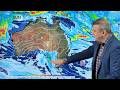 Oz: Thunderstorms, coastal showers &amp; large dry areas