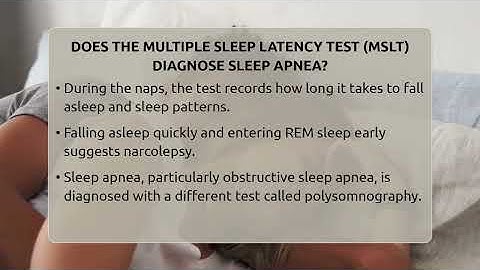Does The Multiple Sleep Latency Test (MSLT) Diagnose Sleep Apnea? - Sleep Apnea Support Network