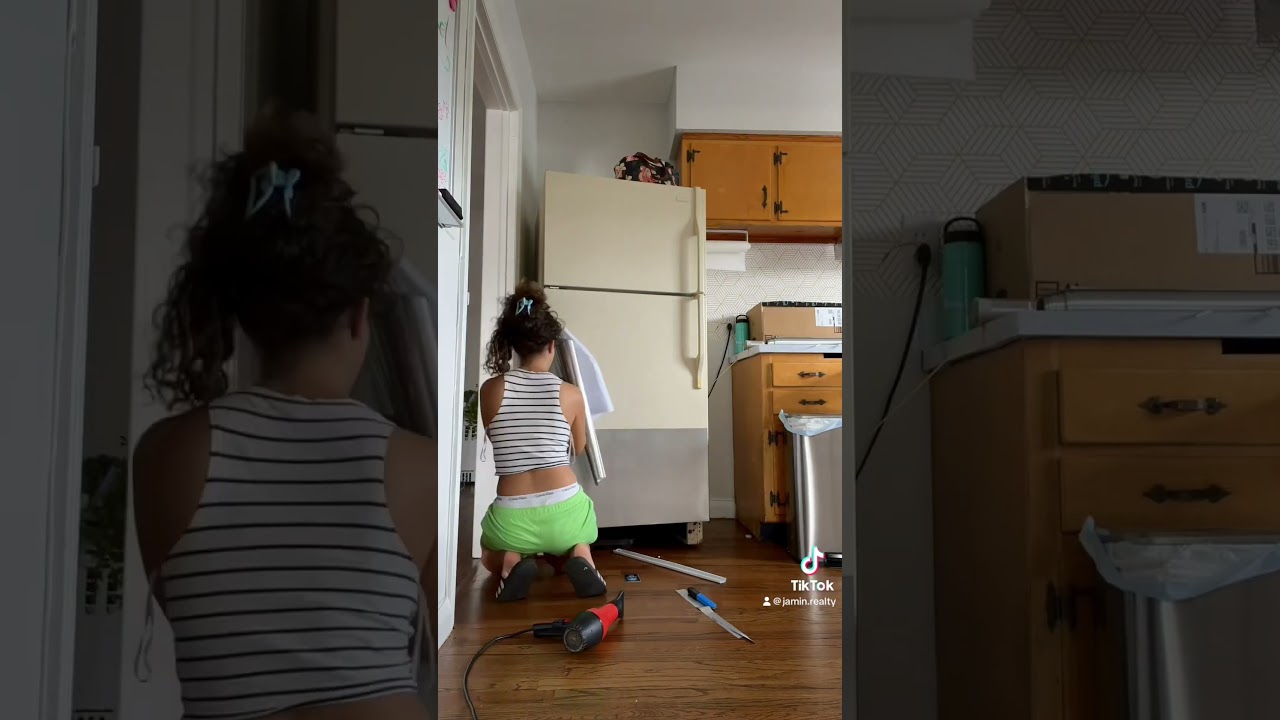 Transforming An Old Fridge with Contact Paper