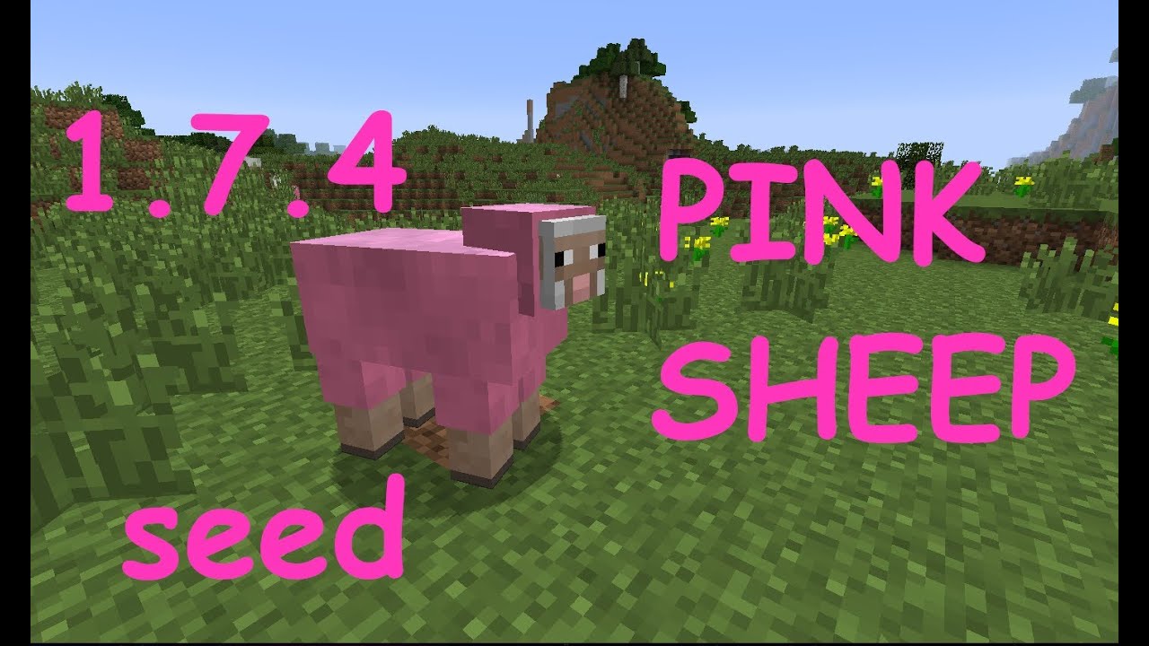 Hey Guys I just found this seed where you spawn in a valley with pink sheep ...