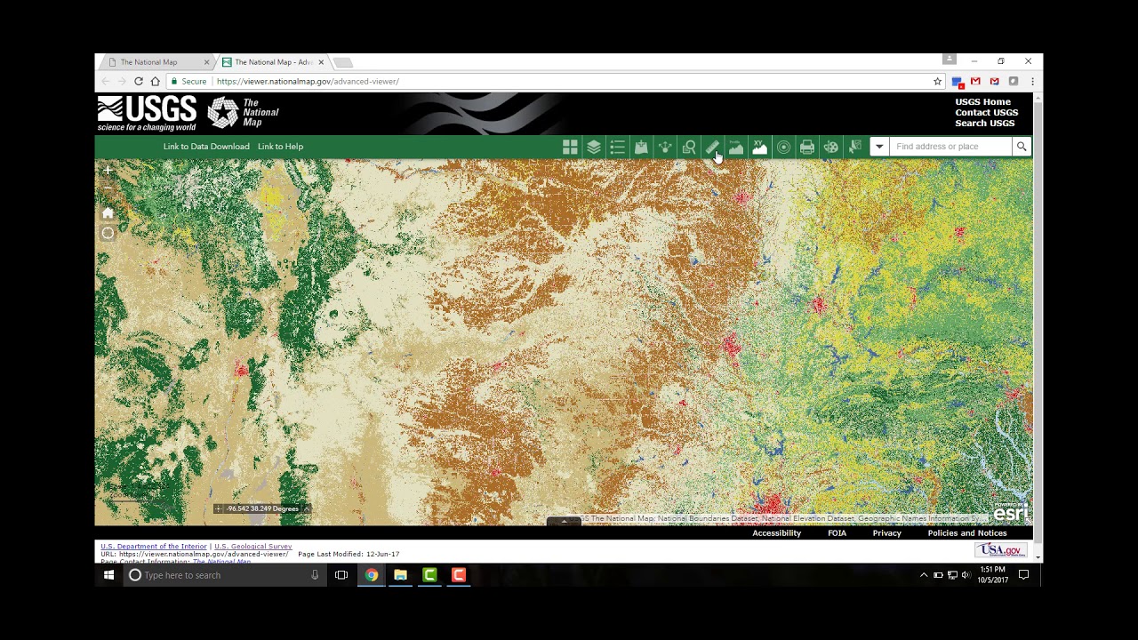 The National Map Viewer Lesson 3B - The National Map Viewer Tool Functions: Legend, Measure, Elev.  Profile, Spot Elevations - Youtube