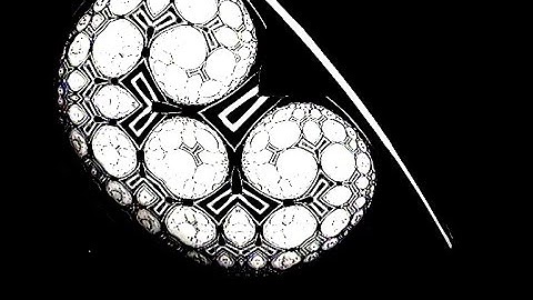 Light fractal cell visualized with help of the Bi-simmetric transform shader