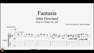 John Dowland - Fantasia - Guitar Tutorial   TAB