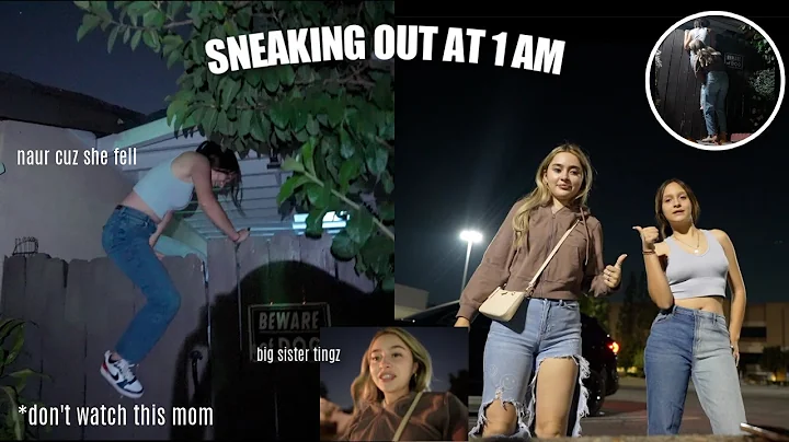 SNEAKING OUT WITH MY LITTLE SISTER AT 1 AM * don't watch this mom*