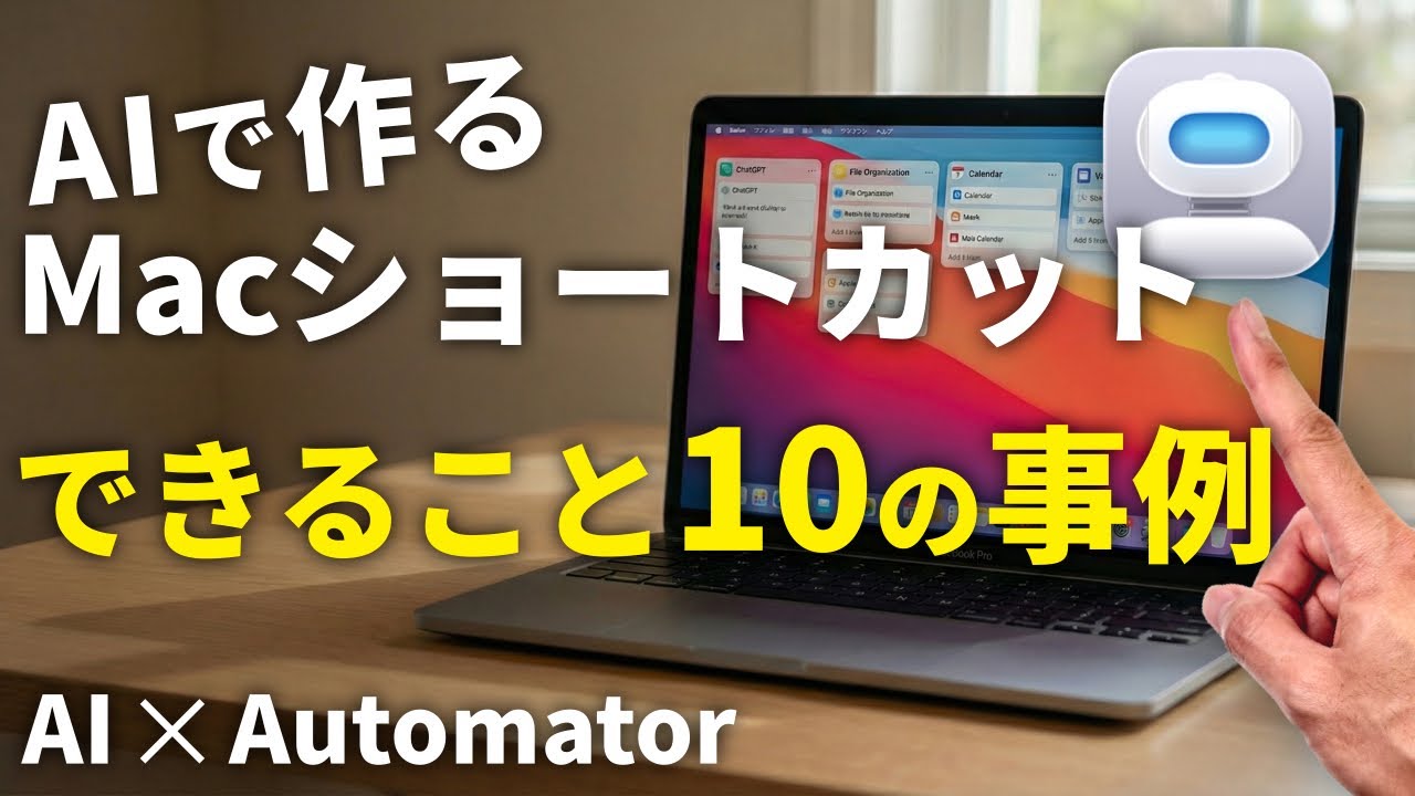 秒速時短を実現！Automatorでできること｜AIでMacのショートカットを作る10の事例