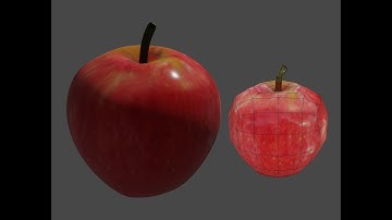 Low poly Apple 3D model Tutorial Blender 2.8