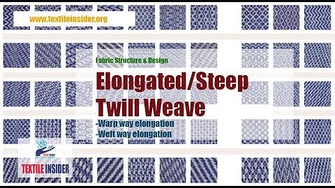 Elongated/Steep Twill Weave।।Twill Derivative।।Fabric Structure Design।।TEXTILE INSIDER।।2018