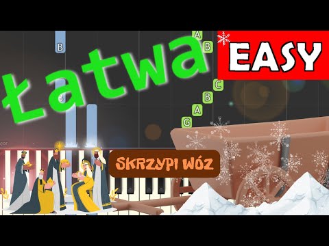 🎹 Skrzypi wóz - Piano Tutorial (łatwa wersja) 🎵 NUTY W OPISIE 🎼