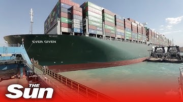 Suez Canal ship partially refloated bringing hope it will be freed within hours