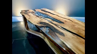 The Yew Epoxy Resin coffee table no.1 - River table