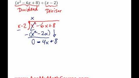 Long Division (Polynomials) - Introduction