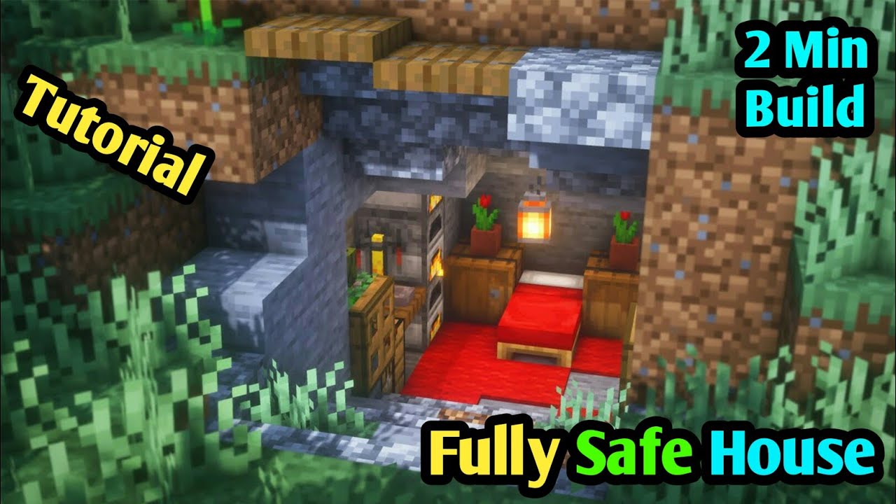 Minecraft : How to Build a cave stater House Tutorial | Simple ...