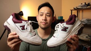 Painful(!) Month Long Wear Test Review on the New Balance 550 Burgundy Cyan, Pro’s and Con’s