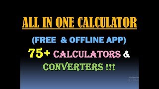 ALL IN ONE CALCULATOR (FREE) - Converter & Calculator For Engineering, Finance, Health etc. [USA] screenshot 1