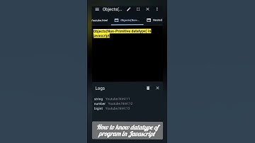 How to know Datatype of any program in Javascript #javascript #datatypes