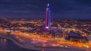 Blackpool tower fade in purple for Domestic abuse awareness #blackpooltower #foryou #viralvideo 