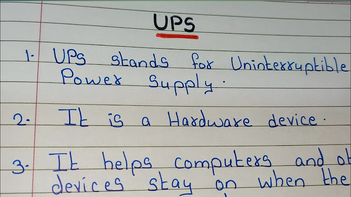 10 Lines on UPS | Essay on UPS in english | What is UPS / UPS Essay in english