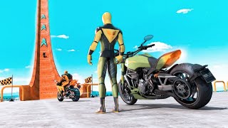 SUPER HERO BIKE RACING VS Car #Android Gameplay #Bike Games To Play #Games For Free #motorcyclegames screenshot 2