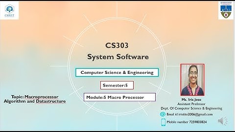 CS 303 SS Module 5 part 2 macroprocessor algorithm and Data structures