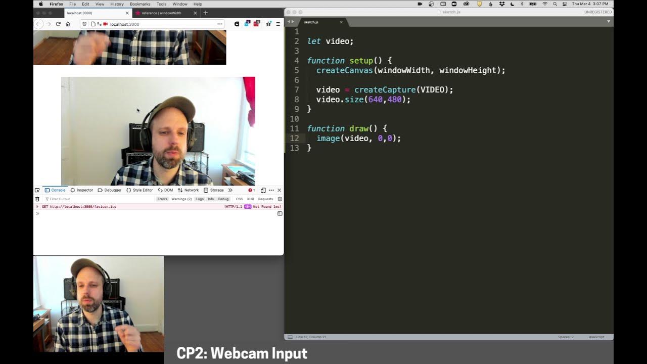 CP2: Webcam Input – Webcam Tracking in p5.js - YouTube