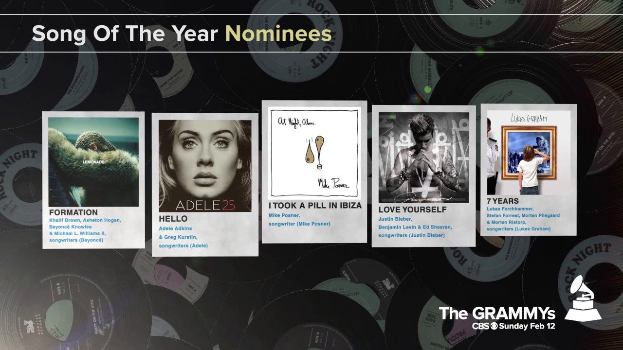 Song Of The Year Nominees The 59th GRAMMYs YouTube