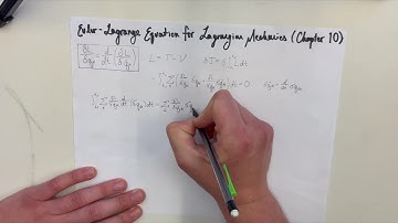 Deriving the Euler Lagrange Differential Equation for Lagrangian Mechanics