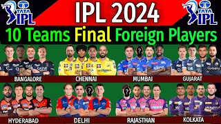 IPL 2024 - All Teams Full & Final Foreign Players List | All Teams Final Overseas Players IPL 2024 | screenshot 3