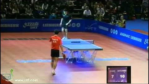 ZHANG Jike CHN vs OVTCHAROV Dimitrij GER 2011 world cup.