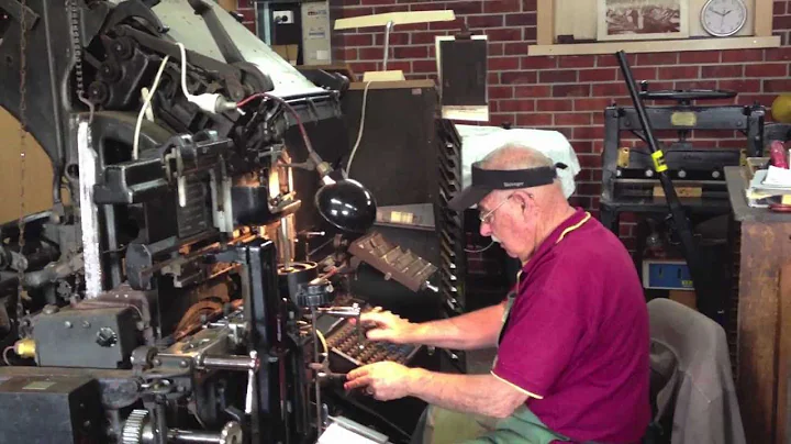 Linotype machine, Printing Press, typesetting, 189...