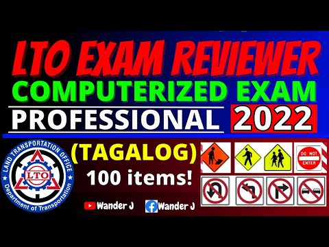 2022 PROFESSIONAL LTO EXAM REVIEWER | TAGALOG (100 items!) | UPDATED 2022 | Wander J