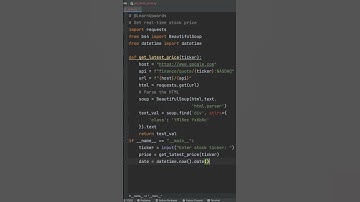 Real Time Stock Price Check in Python