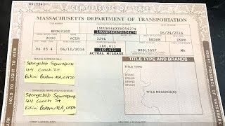 In this video i show you how to fill out a massachusetts title when
buying or selling vehicle. along with what documents need register
your car. bil...