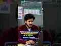 Excel में बिना Formula के Sum, Average, Count और % Total कैसे करें? | Quick Analysis Tool (Hindi)