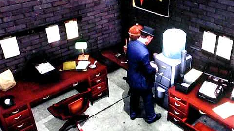 LA Noire: Cole Phelps Takes a Break at the Water Cooler