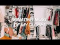 REDOING MY ENTIRE WARDROBE  | DECLUTTER & CLEANING OUT MY CLOSET *giving away my entire closet* pt.1