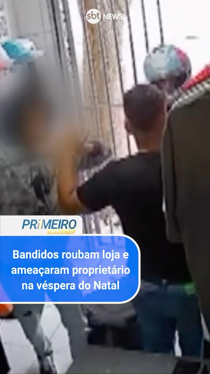 Bandidos roubam loja e ameaçam proprietário na véspera do Natal